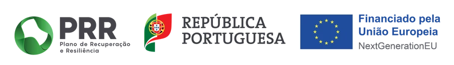 Plano de Recuperação e Resiliência, República Portuguesa e Financiado pela União Europeia, NextGenerationEU